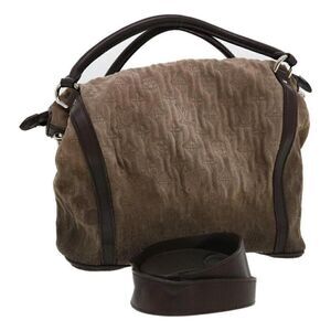 LOUIS VUITTON Monogram Antheia Ixia PM Hand Bag Brown Granite